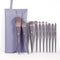 MSQ Make Up Brushes, 10Pcs Makeup Brush Set with Foundation, Blending, and Eyeshadow Brushes, Synthetic Hair, Purple