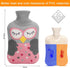 Hot Water Bag Hot Water Bottle 2 Liter, Heat Up and Refreezable Hot Cold Pack with Knit Cover for Pain Relief, Hot Cold