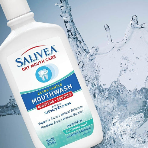 Dry Mouth Mouthwash - Soothing Mint Flavor with Natural Salivary Enzymes - Gentle Aid for Dry Mouth Care