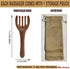 Wooden Scalp Massager, Foot Massage Tool, Massage Comb for Gua Sha - Sandalwood