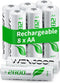 WENJOOP Rechargeable AA Batteries 8Pack, 2800mAh High-Capacity, NiMH, Double A Battery, Long-Lasting, AA
