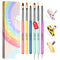 SAVILAND 6PCS Nail Art Brushes Set, Multifunctional Brushes for Nail Design, Gel Nail Brush, and Dotting Tools
