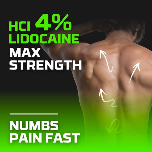 Maximum Strength Pain Relief Numbing Cream with Lidocaine - Fast-Acting Topical Rub for Muscle & Joint Pain