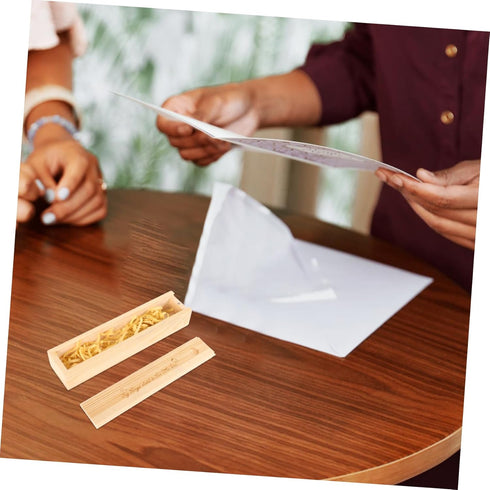 STOBAZA Wooden Pregnancy Test Keepsake Box for Newborn Announcement Unique Storage Case for Pregnancy Memories
