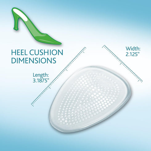 Amope GelActiv Invisible Gel Heel Cushions Insoles for Women, 1 Pair, Size 5-10