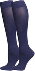 NuVein Knee High Compression Socks, Medical Grade 15-20 mmHg for Leg Circulation, Large, Navy, 1 Pair for Men and Women