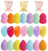24pcs Makeup Sponge Blender Set, 21 Pcs Latex-Free Vegan Sponges with 3 Pcs Blender Holder for Liquid Cream (Style 1)