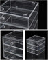 Makeup Drawer Organizer Box with 3 Drawers - Acrylic Cosmetic Display Case for Vanity Storage