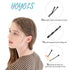 HOYOLS Bobby Pins Black, Premium Secure Hold Wavy Slide Proof Hair Styling Pins, 100 Count with Case