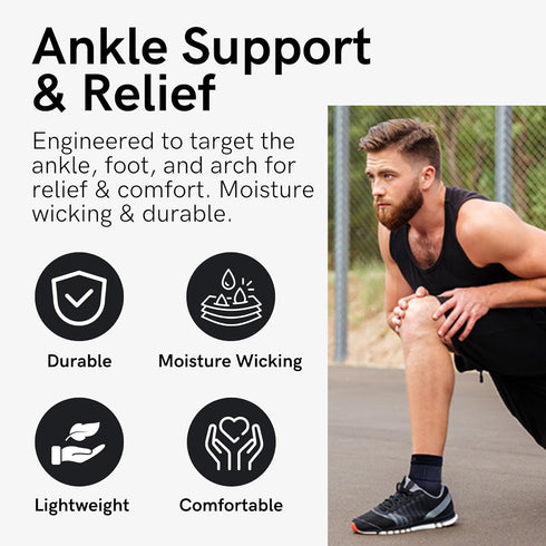 Zensah Ankle Support - Compression Ankle Brace - Running, Soccer, Sports - Ankle Sleeve Helps Sprains, Tendonitis, Pain
