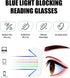 3 Pack Oversize Square Design Reading Glasses for Women, Blue Light Blocking Reader