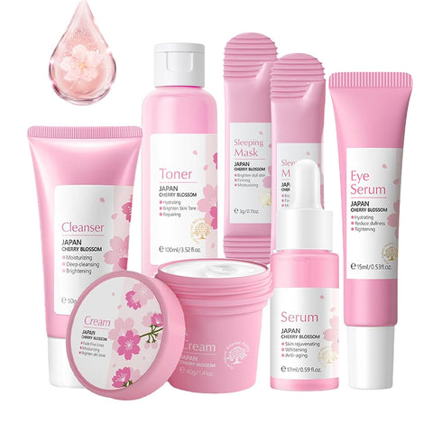 Cherry Blossom Skincare Sets, Skincare Gifts for Teenage Girls, Facial Kit, Pamper Sets for Women, Skin Care Sets &