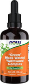 NOW Supplements Green Black Walnut Wormwood Complex Liquid, Herbal Supplement with Dropper, 2-Ounce