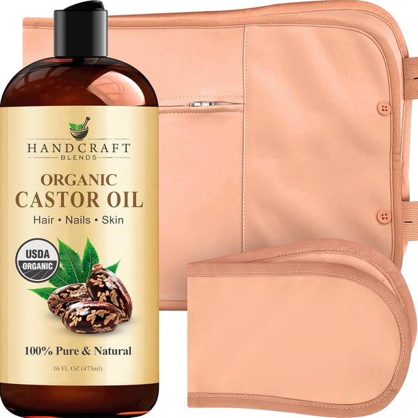 Handcraft Blends Castor Oil Pack Wrap | Organic Castor Oil 16 oz