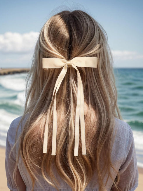 LFOUVRE Hair Accessories Set, Ribbon Bow Hair Clips, Tassel Barrettes, Claw Clips for Women and Girls