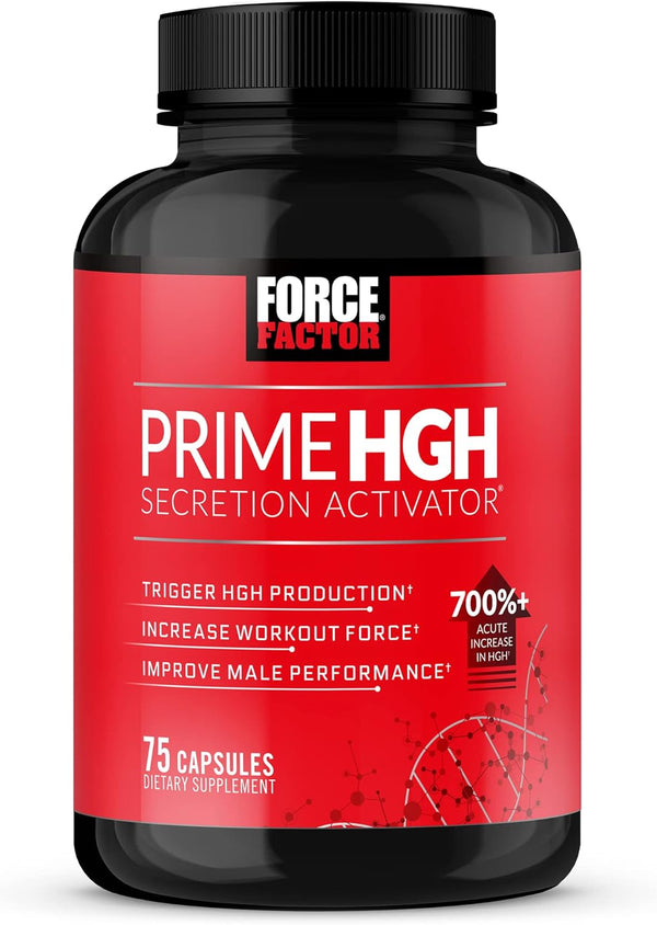 Force Factor Prime HGH Supplement for Men, 75 Capsules, Clinically Studied AlphaSize for Performance