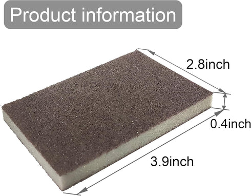 Krisler Carborundum Sponge Nano Emery Sponges for Pot Cleaning, Rust Eraser Grit Scouring Pads, 8 Pack