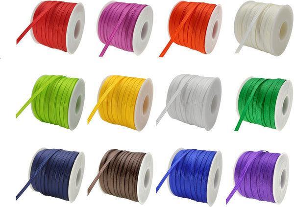 1/8 Inch Solid Grosgrain Ribbon, 720 Yards, Boutique Gift Wrapping, Thin Ribbon Assorted Colors