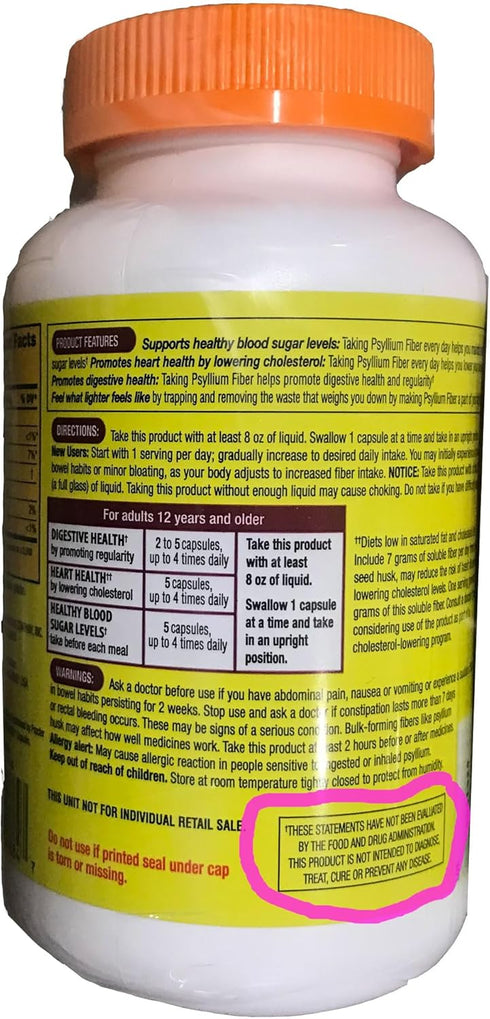 Fiber Capsules Kirkland Therapy, 360 Capsules - Fiber Supplement for Regularity, Compare to Metamucil