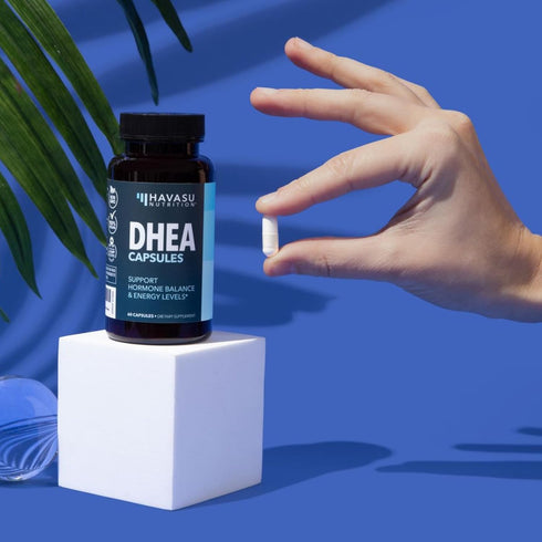 DHEA Supplement for Women and Men | 60 Non-GMO, Vegan Capsules | 50mg | Supports Balanced Hormone Levels