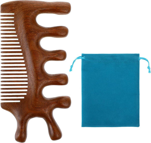 HJZHII Wooden Scalp Comb, Scalp Massage Tool Scalps Massager Hair Growth Wooden Massage