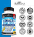 Triple Strength Omega 3 Fish Oil Supplement - 2250mg EPA DHA from Wild Caught Fish for Joint & Brain Health - 180