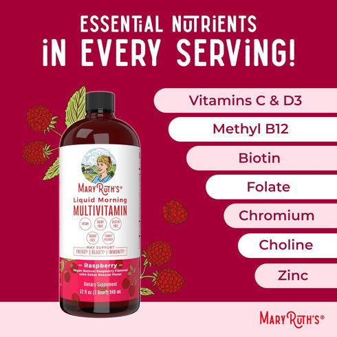 Multivitamin for Women, Men & Kids - Vegan, Sugar Free, Daily Multivitamins, Non-GMO, 32 Fl Oz