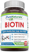 Pure Naturals Biotin 10,000 Mcg - 100 Capsules for Healthy Skin & Hair