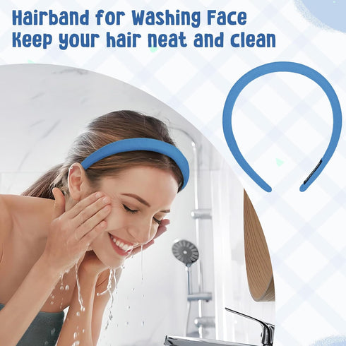 Headbands for Women, Padded Makeup Spa Facial Headband, Soft Sponge Hair Accessories
