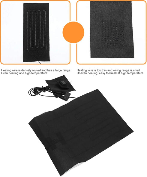 Comfortable Wear-Resistant USB Heating Cloth, Densely Routed Heating Wire Vest Heating Pad for Men