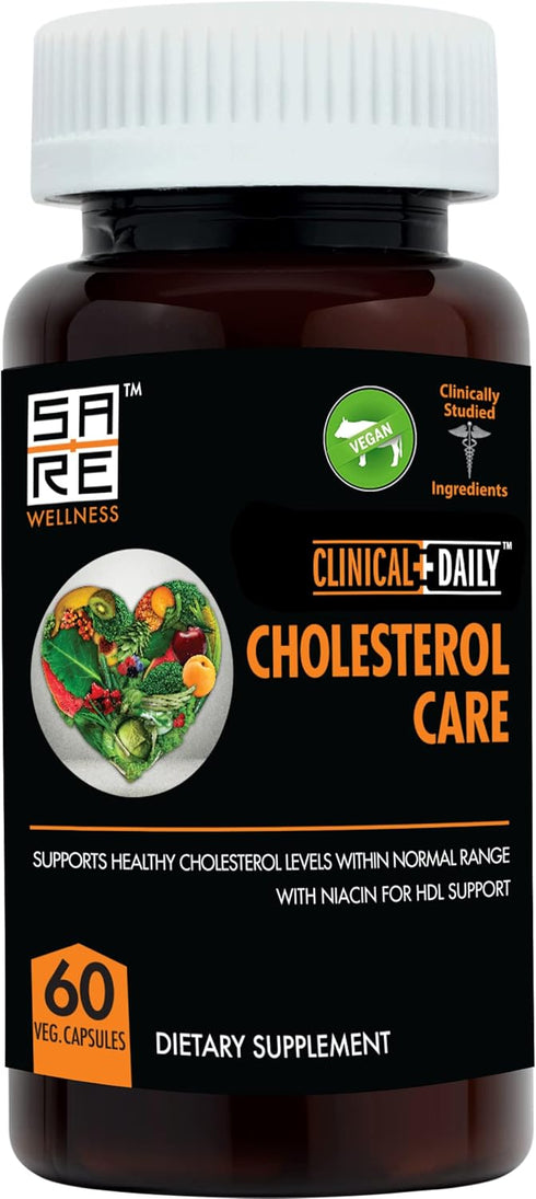 Clinical Daily Cholesterol Care Supplement - Vegan Plant Sterols for Cholesterol Support, 60 Capsules