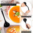 36 Pieces Large Heavy Duty Disposable Plastic Serving Spoons, 9" x 2.8", Black, for Party Catering Buffet