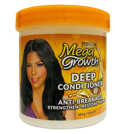 Mega Growth Anti-Breakage Deep Conditioner - Hydrating Hair Mask, Restores Damaged Hair, 15 oz, Revitalizes & Protects.