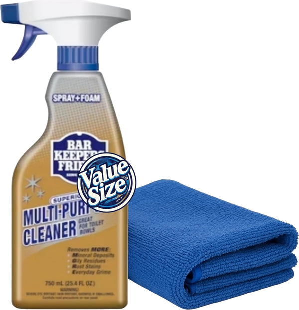 MOOCHI Multi-Purpose Surface Cleaner Spray with Free Heavy Duty Microfiber Cleaning Cloth, Kitchen