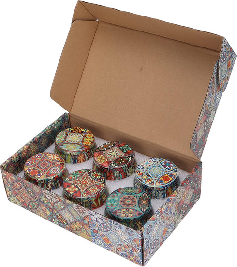 Vomeko 6 PcsAroma CandlesNatural Soy Wax, Lemon, Gardenia, Vanilla, Jessamine, Rosemary, Lavender, Stress Relief, Ideal