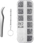 1100Pcs Eyeglasses Repair Kit - Tiny Sunglasses Screws, Nose Pads, Micro Screwdriver & Tweezer