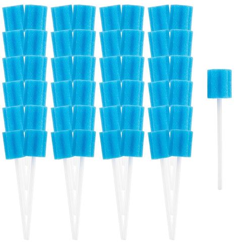 50 Oral Cleaner Swabs Disposable Sponge - Toothettes Mouth Swabs for Elderly Dry Mouth Treatment