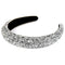 Wecoe Rhinestone Diamond Bling Glitter Sparkle Silver Fashion Headbands, Thick Padded Hair Accessories for Women and