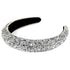 Wecoe Rhinestone Diamond Bling Glitter Sparkle Silver Fashion Headbands, Thick Padded Hair Accessories for Women and