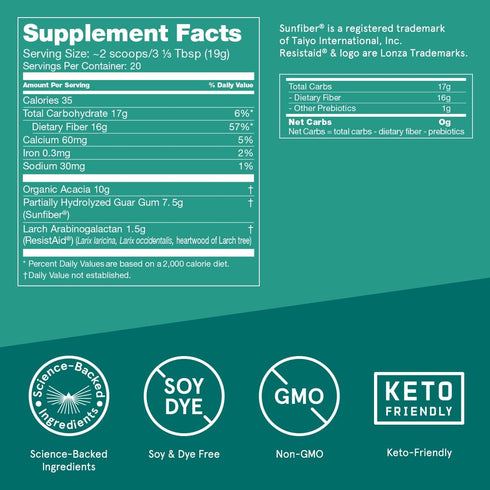 Bulletproof Unflavored Innerfuel Prebiotic Fiber Powder, 13.4 Ounces, Supplement for Gut Health and Immune Support