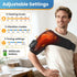 YUANBO Cordless Shoulder Heating Pad, Portable Shoulder Massager Heated Shoulder Wrap & Brace with Massage for Men