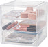 Makeup Drawer Organizer Box with 3 Drawers - Acrylic Cosmetic Display Case for Vanity Storage