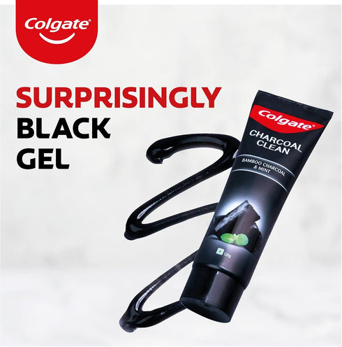 Pack 360g/12.6oz (120g/42oz x2) Colgate Charcoal Clean Black Gel Toothpaste, Combo of Deep Clean Tooth Paste