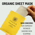ORGAID Organic Sheet Mask, Vitamin C & Revitalizing, Pack of 4, Made in USA