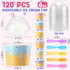 Jingmore 120 Set 6oz Ice Cream Paper Cups with Lids and Spoons, Disposable Sundae Bowls, Dessert Cups for Birthday