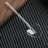 100Pcs Disposable Heart Shaped Dessert Spoons, Long Handle Plastic Tasting Spoons for Wedding Party Favors