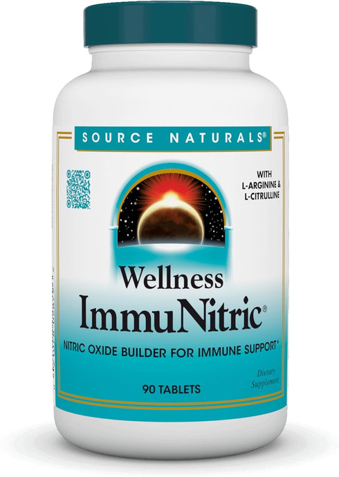Source Naturals Wellness Immunitric, Nitric Oxide Builder for Immune System Support, 90 Tablets