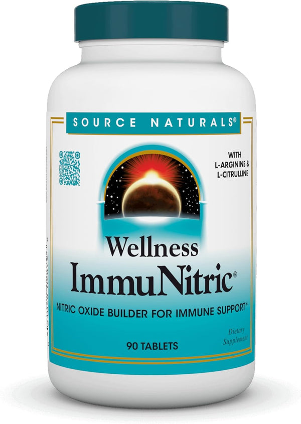Source Naturals Wellness Immunitric, Nitric Oxide Builder for Immune System Support, 90 Tablets