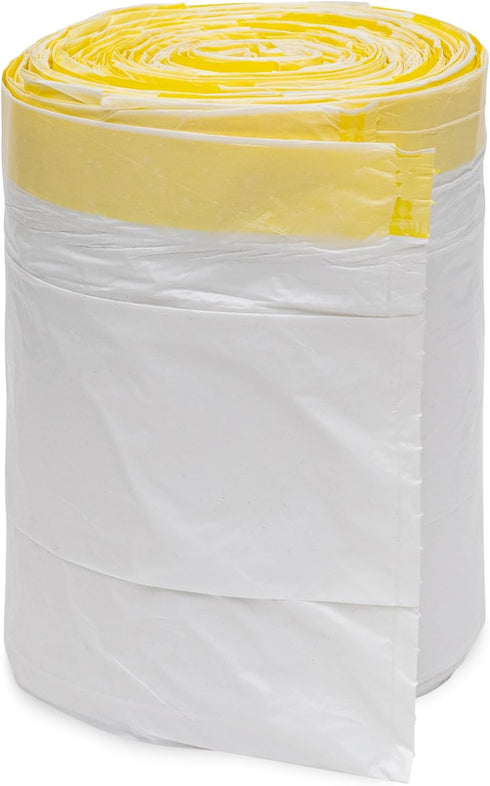 13 Gallon Heavy Duty Trash Bags, 100 Count, White Unscented Tall Drawstring Kitchen Garbage Bags