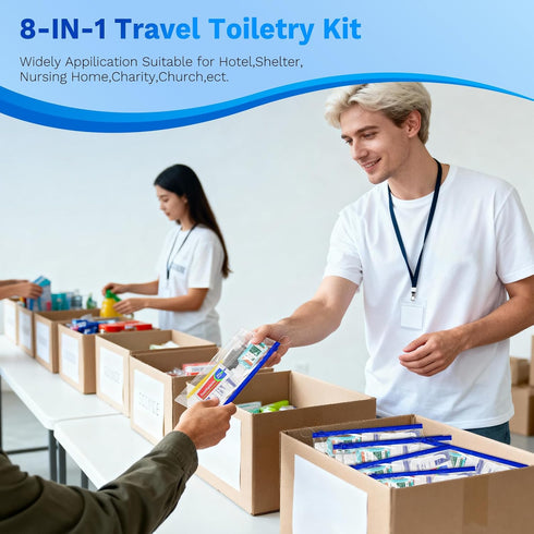 Pack 30,Yellow Set Personal Hygiene Kit Bulk of Basic Travel Toiletry Disposable Toothbrushes with Toothpaste Mouthwash